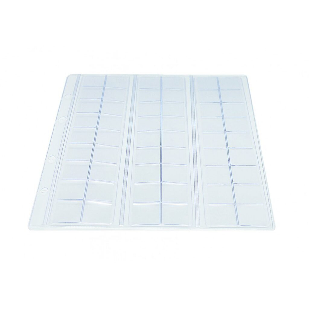 Лист д/монет (207*250мм) ПВХ 180 мкм на 54 ячеек