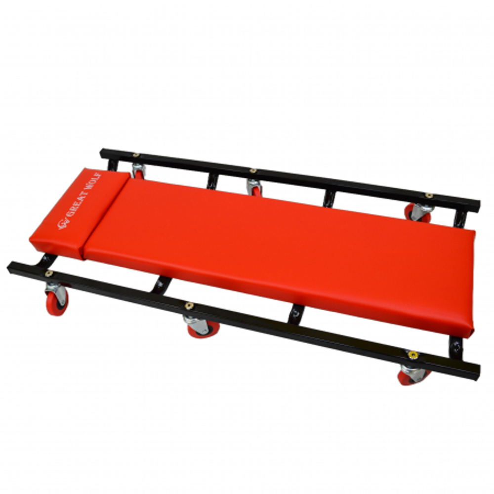 Лежак подкатной низкопрофильный красный GWC-1 Great Wolf