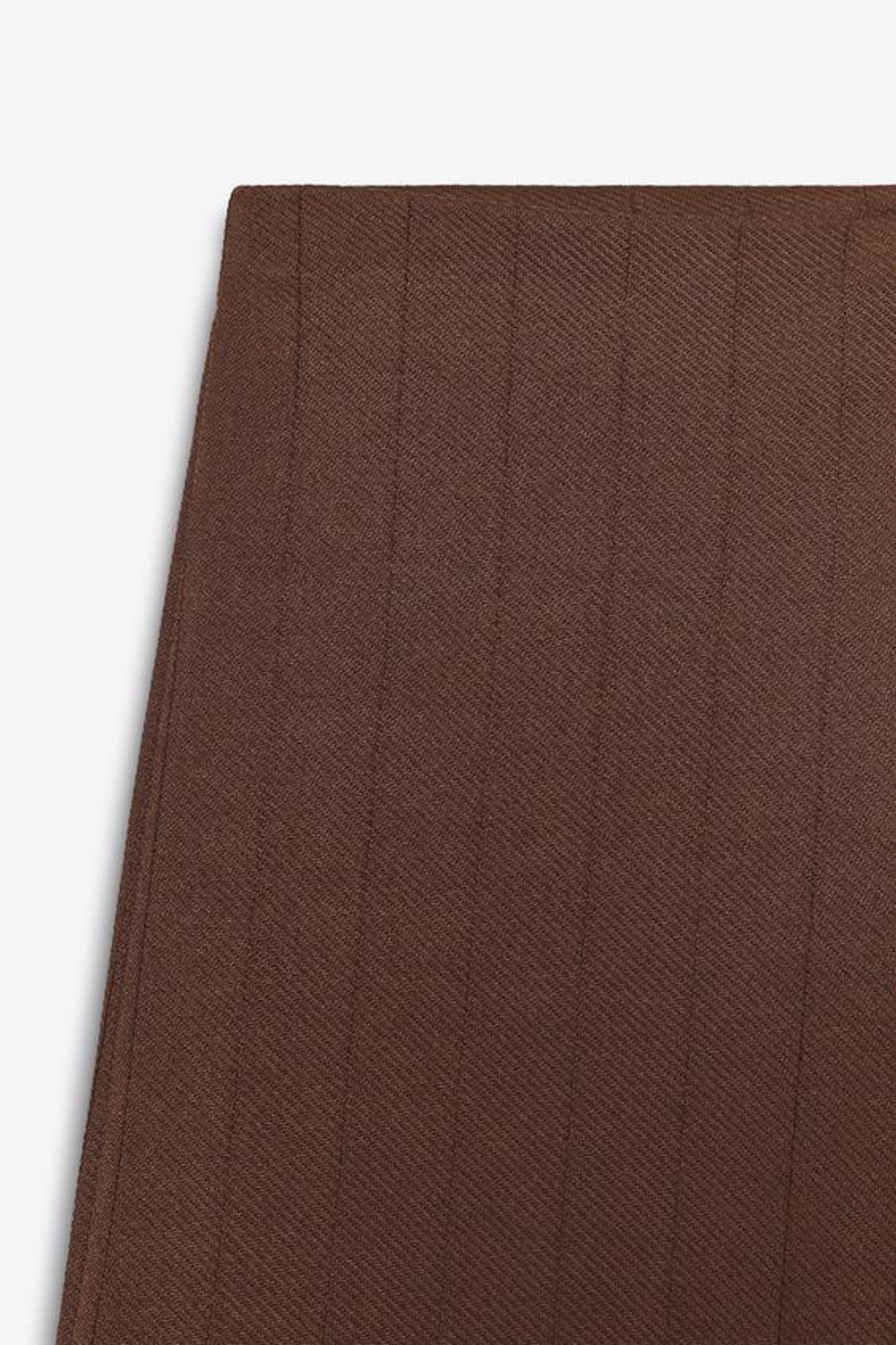 ZARA ШИРОКИЕ БРЮКИ ИЗ ТВИЛА, КОРИЧНЕВЫЙ