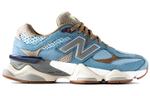 Bodega x New Balance NB 9060 "Age of Discovery" fabric leather shock absorption non-slip wear-resistant low-top sports casual shoes for men and women the same blue-brown