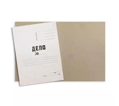 Папка без скоросшивателя "Дело", картон, плотность 370 г/м2, Гофротек