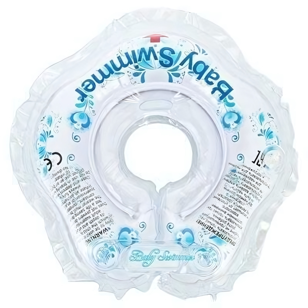 Круг на шею для купания гжель (3-12кг), коробка (Baby Swimmer)