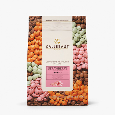 Шоколад Callebaut "Клубника" (Пакет 2,5кг)