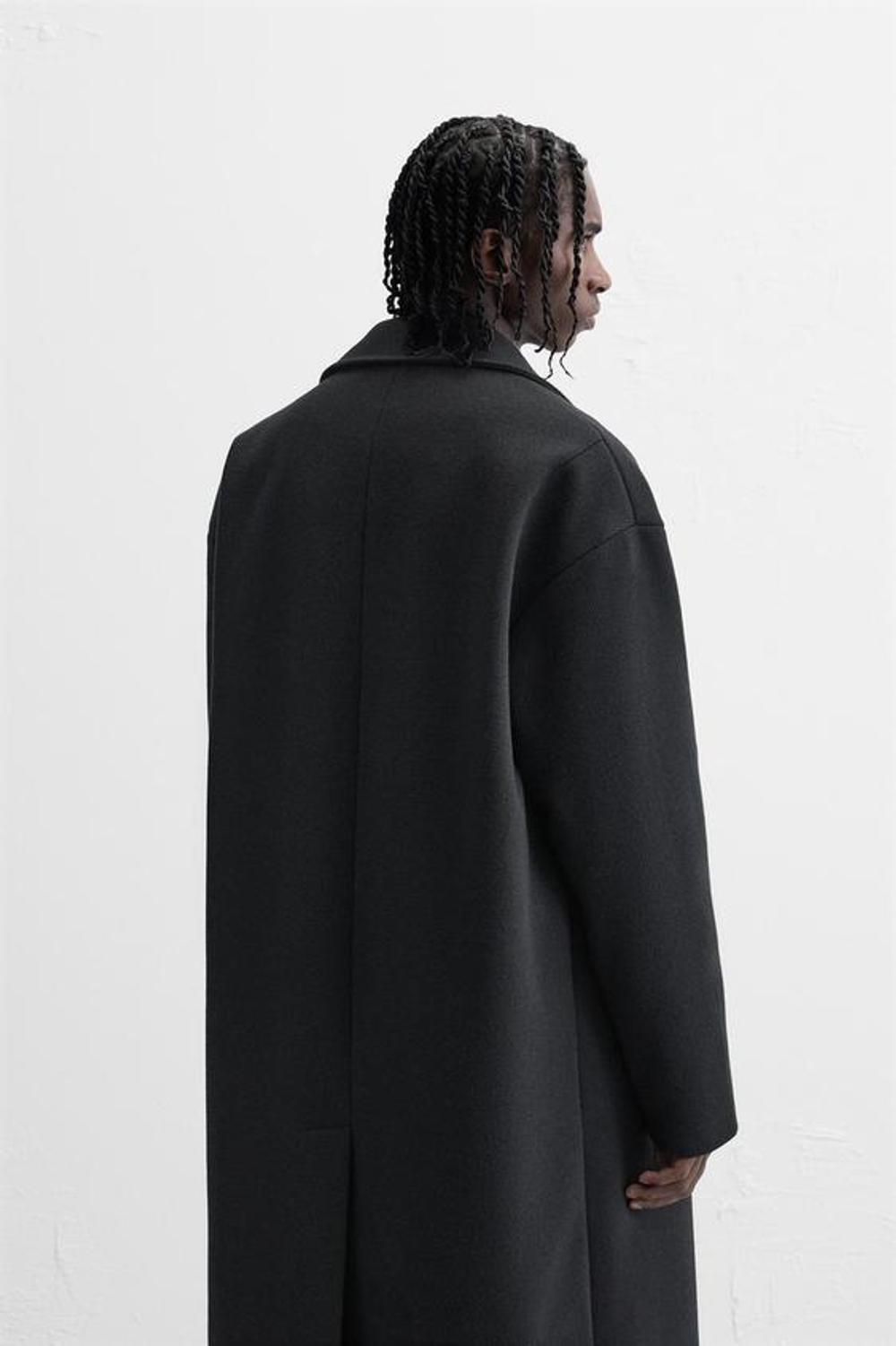 ZARA ПАЛЬТО ОВЕРСАЙЗ, ЧЕРНЫЙ