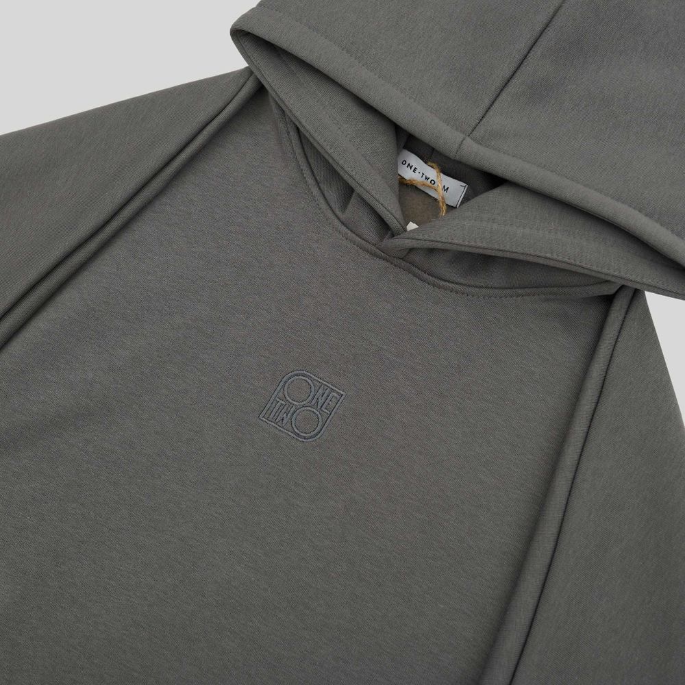 Худи ONE TWO "MULTICOLOR" Начес Оловянный