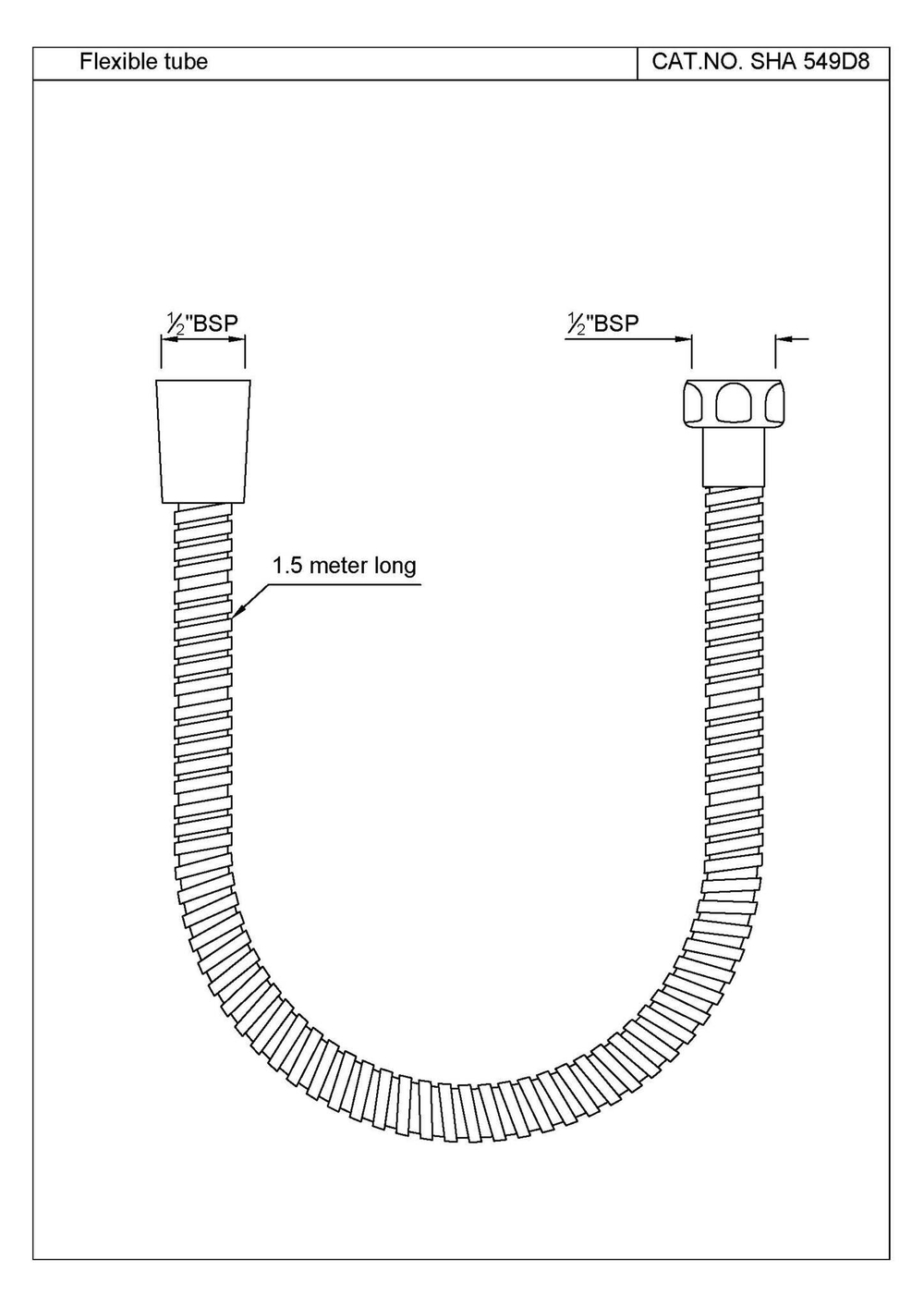 Душевой шланг хром SHA-CHR-549D8