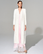 Кардиган из премиального твида с вышивкой стеклянным бисером