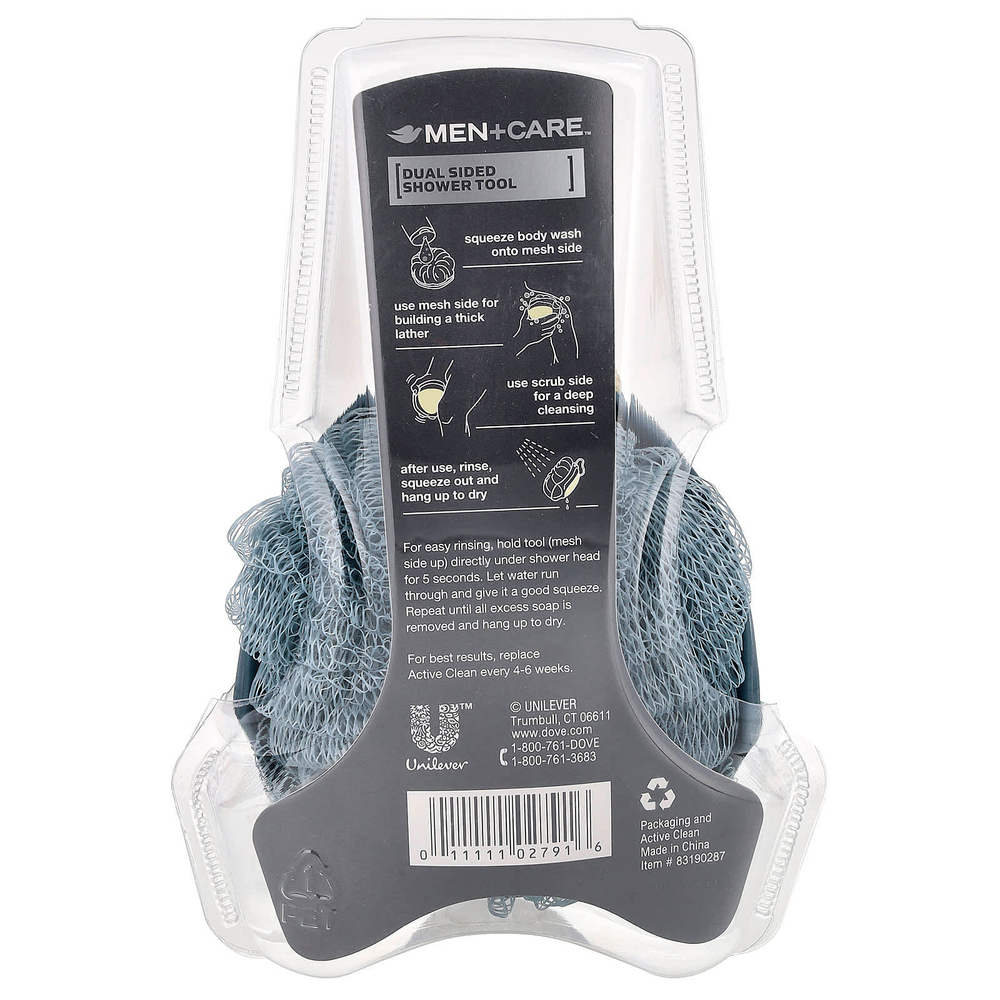 Dove, Men + Care ™, Active Clean, двустороннее средство для душа, 1 шт.