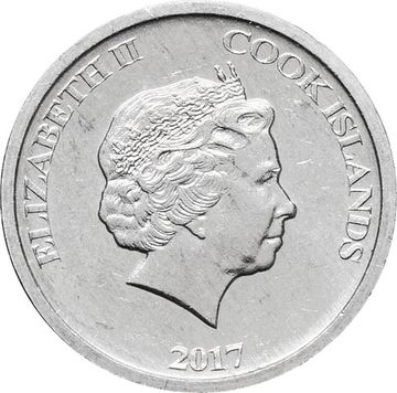 1 цент 2017 Острова Кука "Птица (Крапивник)"