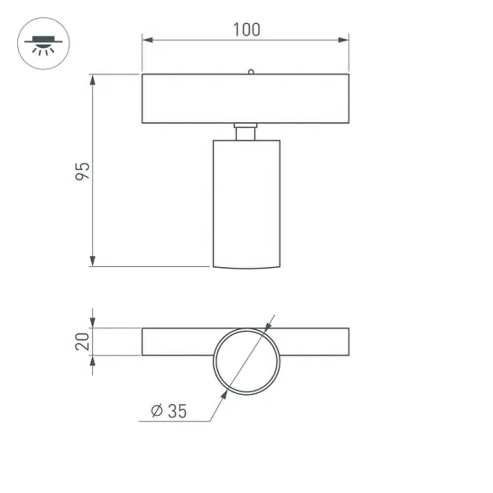 Светильник MAG-SPOT-25-R65-5W Day4000 (BK, 30 deg, 24V) (Arlight, IP20 Металл, 5 лет) 033239