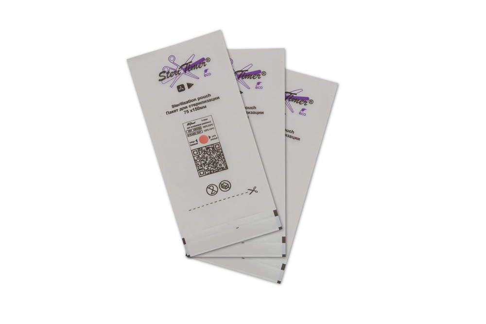 Пакет комбинированный плоский ECO SteriTimer 75х150мм (100шт)
