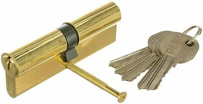 Цилиндровый механизм DAMX N80 PB ключ/ключ (полированная латунь)  Арт.12866