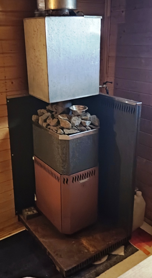 Печь для бани Русь-18 Л + Бак самоварного типа 45л