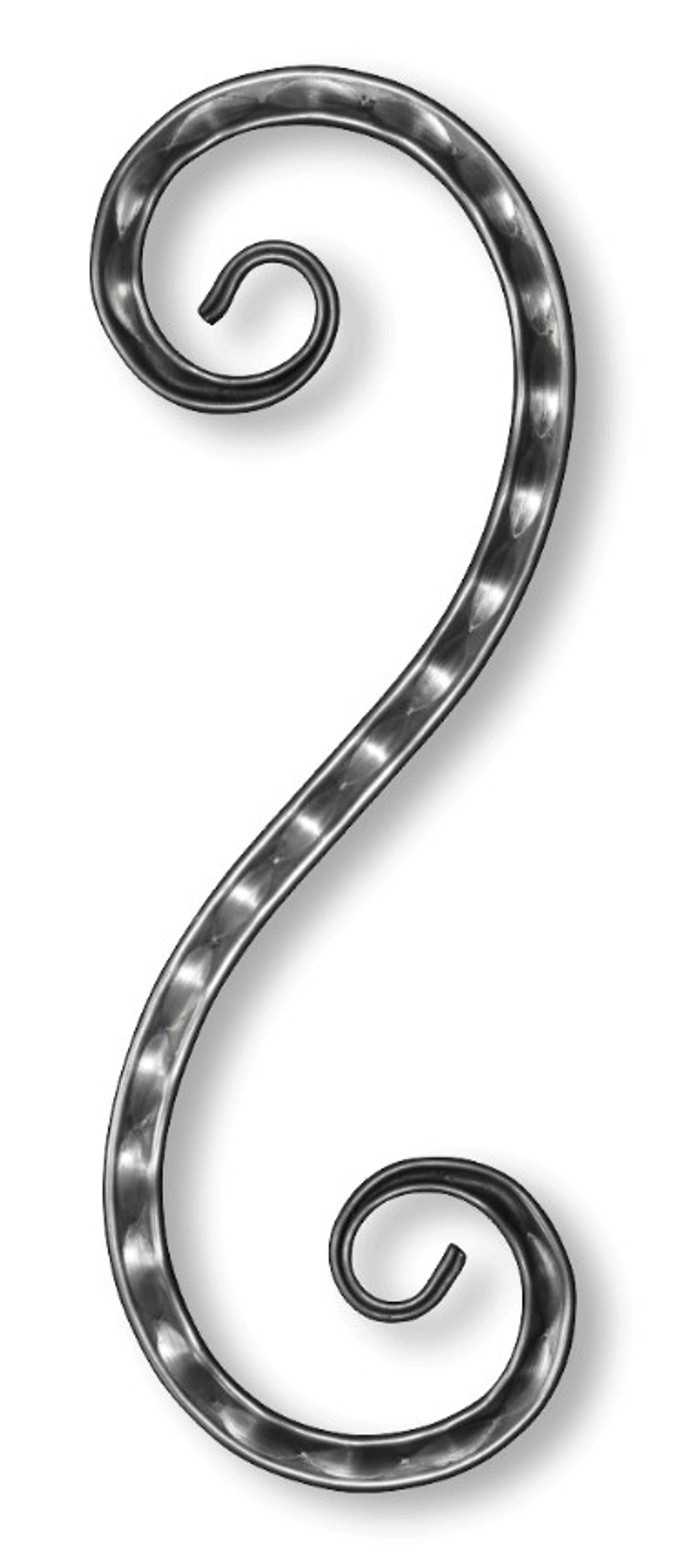 кованый элемент волюта с декором 510х120