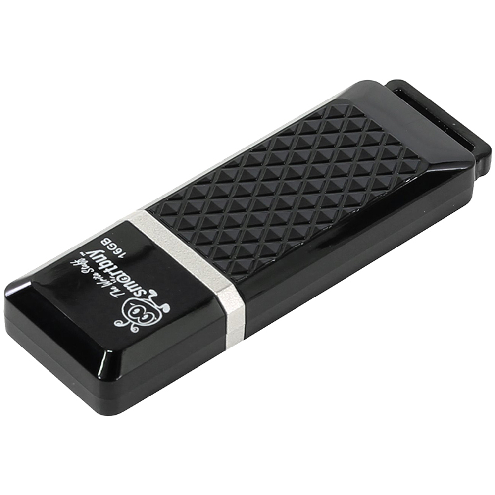 Память "Quartz" 16GB, USB 2.0 Flash Drive, черный, Smart Buy