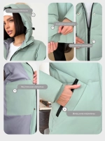 Куртка весенняя удлиненная со съемным капюшоном