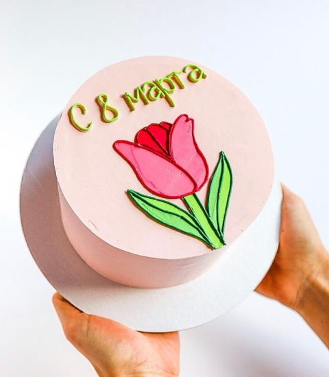 Бенто торт «С праздником весны» на 8 марта