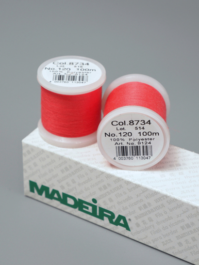 Нитки швейные Madeira aerofil № 120 Col. 8734 коралловый (100 м)