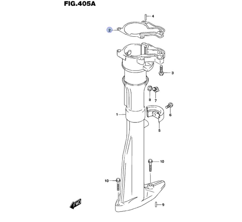 Прокладка дейдвуда Suzuki DF2.5
