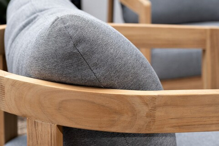 Диванная группа из тика Joygarden ВЕНТО XL, Natural Teak, серый