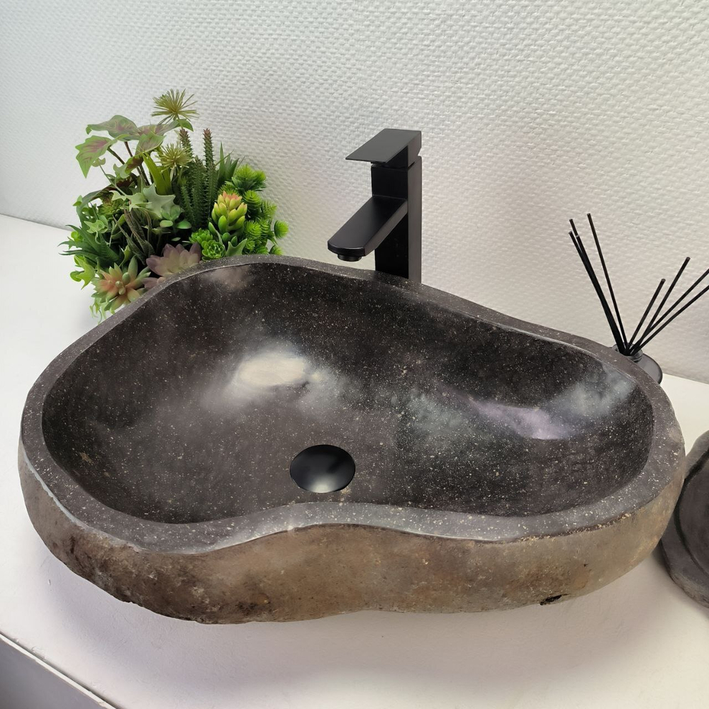 Раковина из речного камня RS-62785 (56*43*15) 57