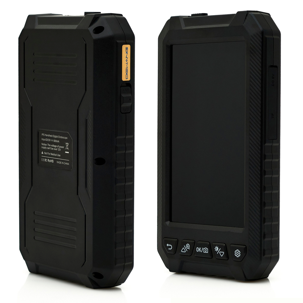 Технический автомобильный эндоскоп Dewang FC750 HD с жестким кабелем 5 метров, двумя камерами и монитором