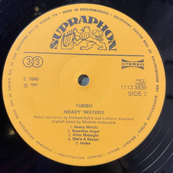 Винтажная виниловая пластинка LP Turbo Heavy Waters (Чехословакия 1985)