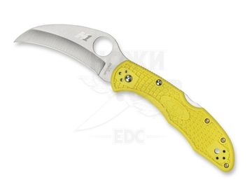 Складной нож Spyderco Tasman Salt 2 106PYL2 c клинком из стали H1, рукоять FRN