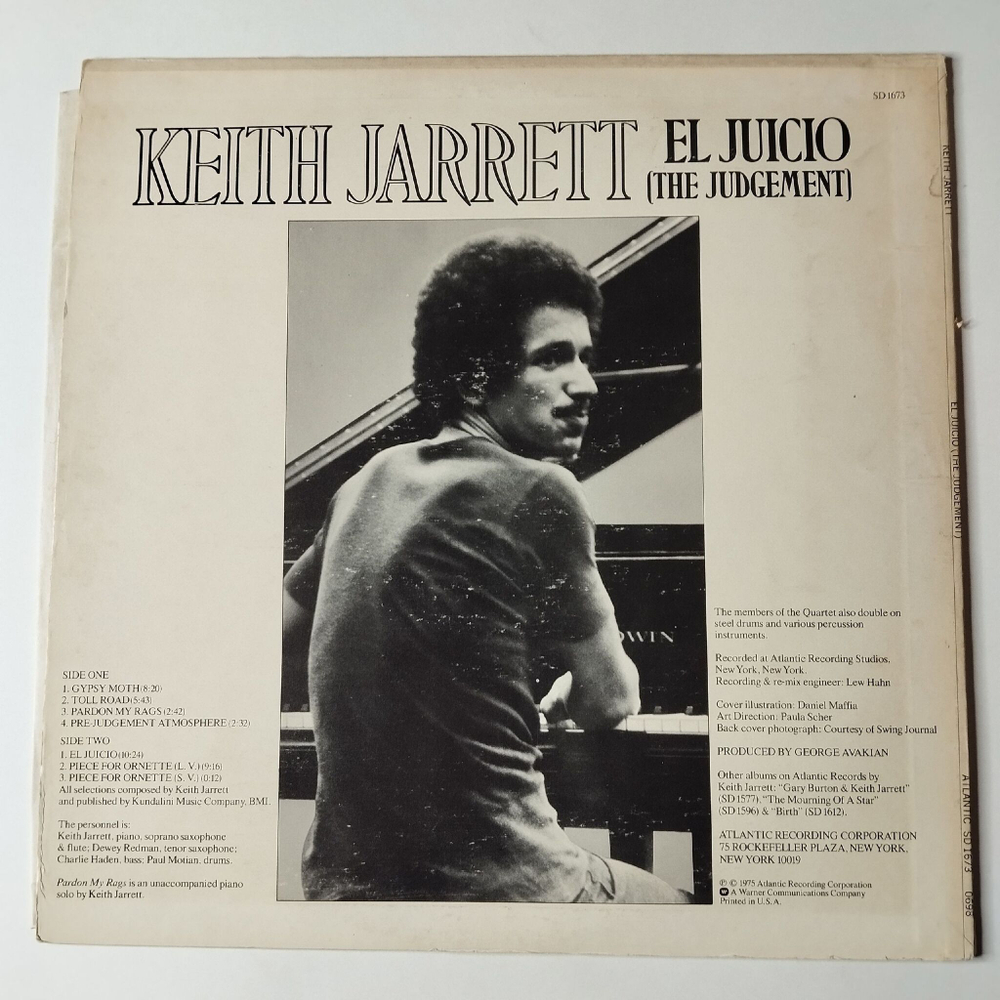 Винтажная виниловая пластинка LP Keith Jarrett El Juicio (The Judgement) (USA 1975)