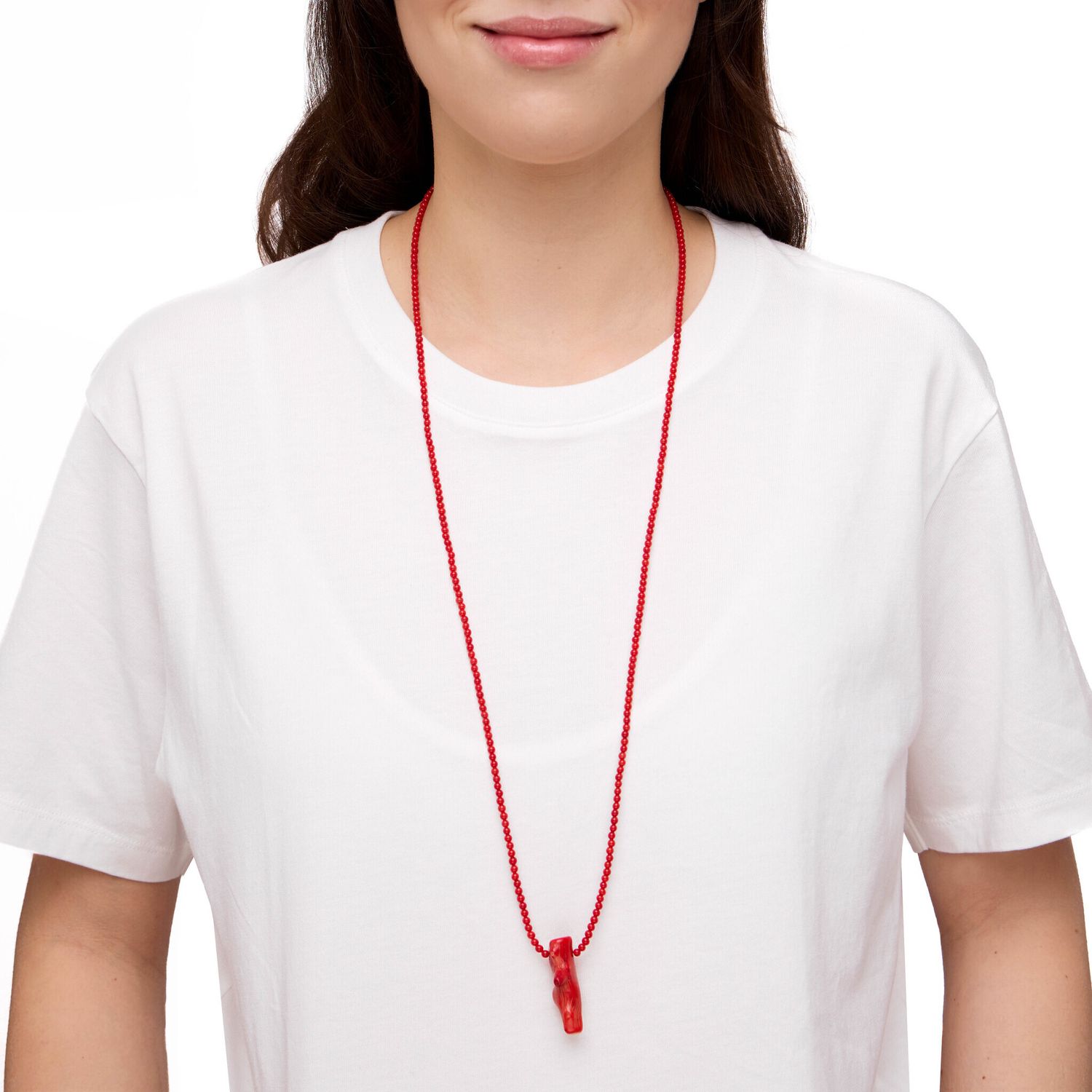 Колье Coral Pendant Necklace – Red