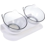 Миска пластиковая на подставке «МУРОЧКИН», цвет белый, 14*27см /270мл