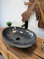 Раковина из речного камня RS-65905 58х43х16 из натурального камня