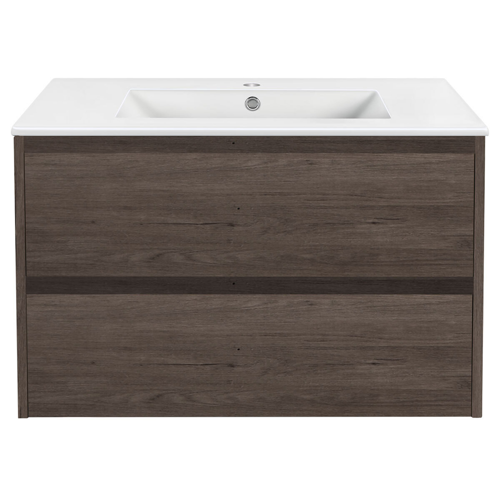 База под раковину Gio 800 подвесная, 2 выкатных ящика soft-close, R.Oak