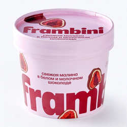 Frambini свежая малина в белом и молочном шоколаде 130гр