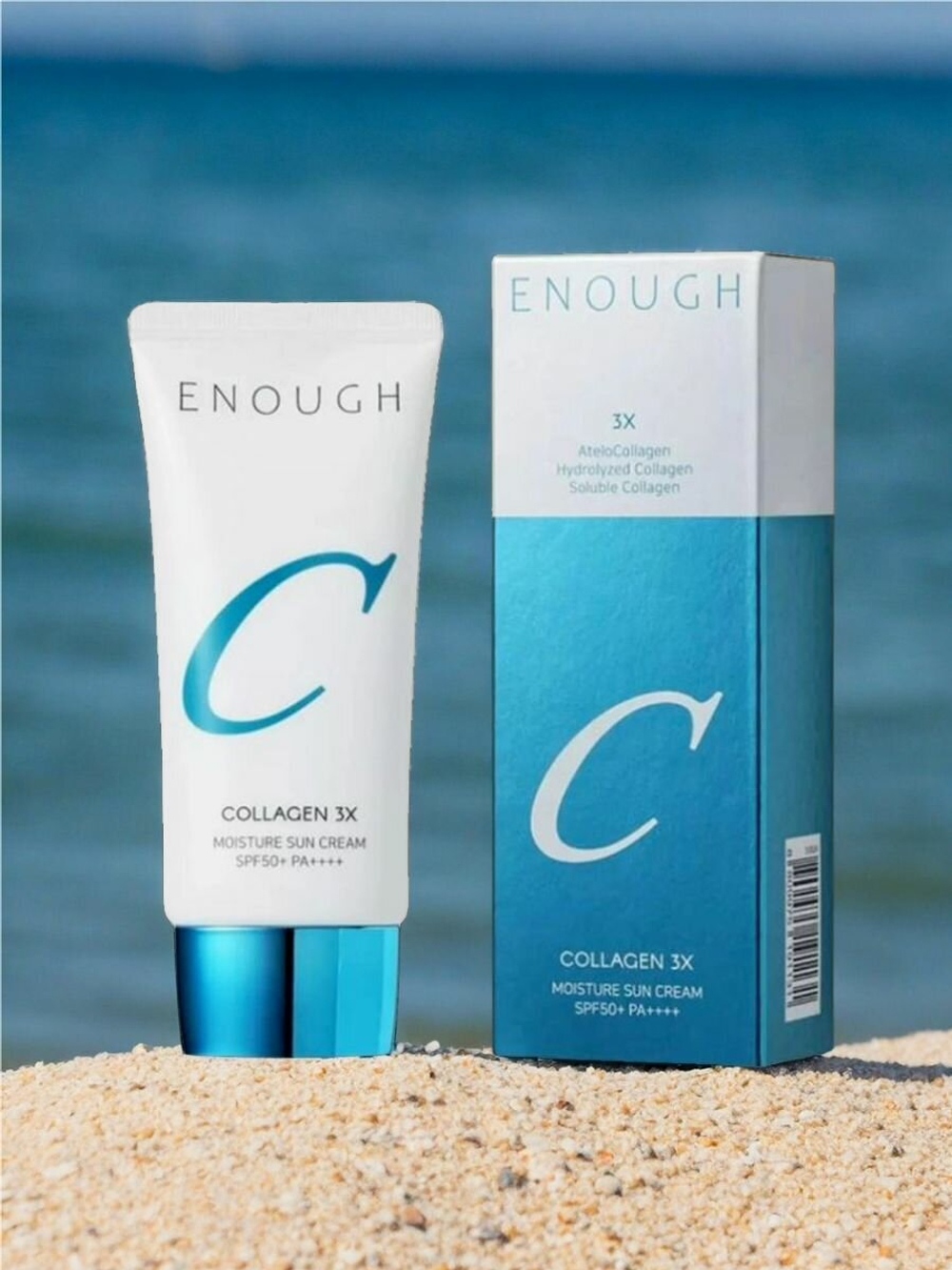 Enough Солнцезащитный крем с тройным коллагеном SPF 50, 50 мл
