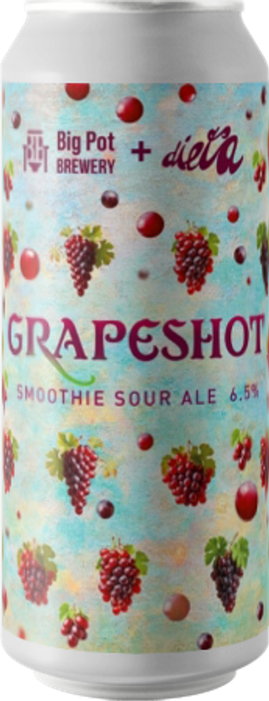Пиво Биг Пот Грэйпшот / Big Pot GRAPESHOT 0.45 - банка