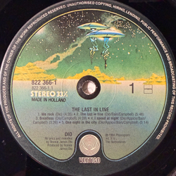 Виниловая пластинка Dio - The Last In Line LP