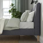 Двуспальная кровать - IKEA IDANÄS/IDANAS, 200х140 см, темно-серый, ИДАНЭС ИКЕА
