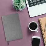 Ежедневник недатированный А5 138х213 мм BRAUBERG "Metallic", под кожу, 136 л., гибкий, серебряный, 113377