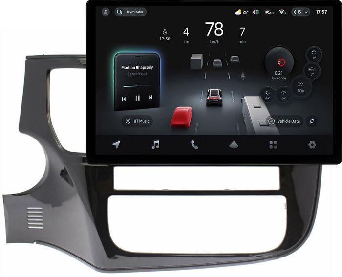 Магнитола для Mitsubishi Outlander 3 2012-2022 (левый руль, рамка 10) - Teyes CC4-PRO монитор 13" 2K QLED на Android 13, Быстрейшая, Snapdragon 778G, ИИ, CarPlay, DSP, 4G SIM-слот