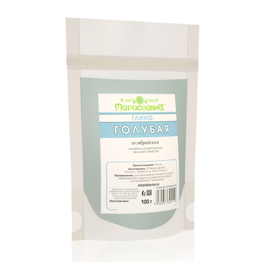 Голубая глина порошок 100 гр