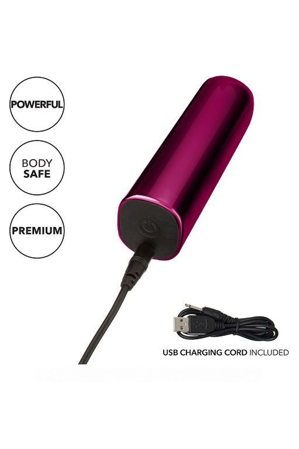 Ярко-розовая перезаряжаемая вибропуля Glam (Цвет: ярко-розовый)