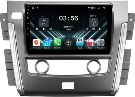 Магнитола Nissan Patrol Y62 2010-2019 (экран климата внизу) - FarCar DX9-9639F2 монитор 9" IPS на Android 13, 4+64Гб, CarPlay