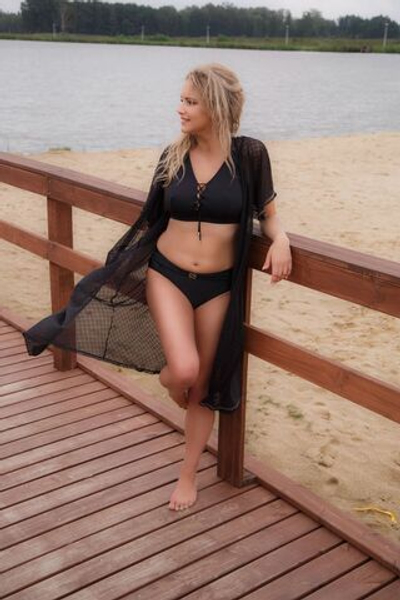 Пляжный бюстгальтер со шнуровкой (Размер: 65I) (Цвет: черный)