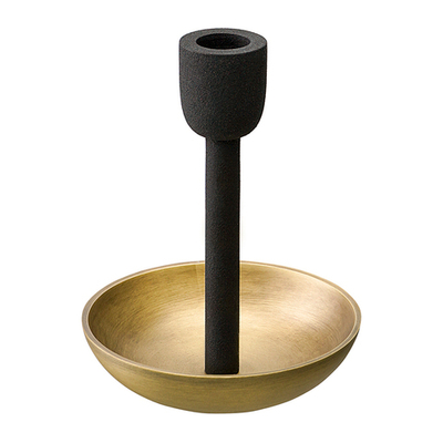 Подсвечник fyr bran, 15 см, черный/античная латунь