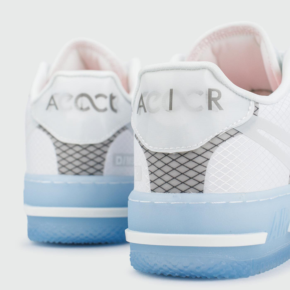 Кроссовки Nike Air Force 1 React Grey Sky Blue Wmns