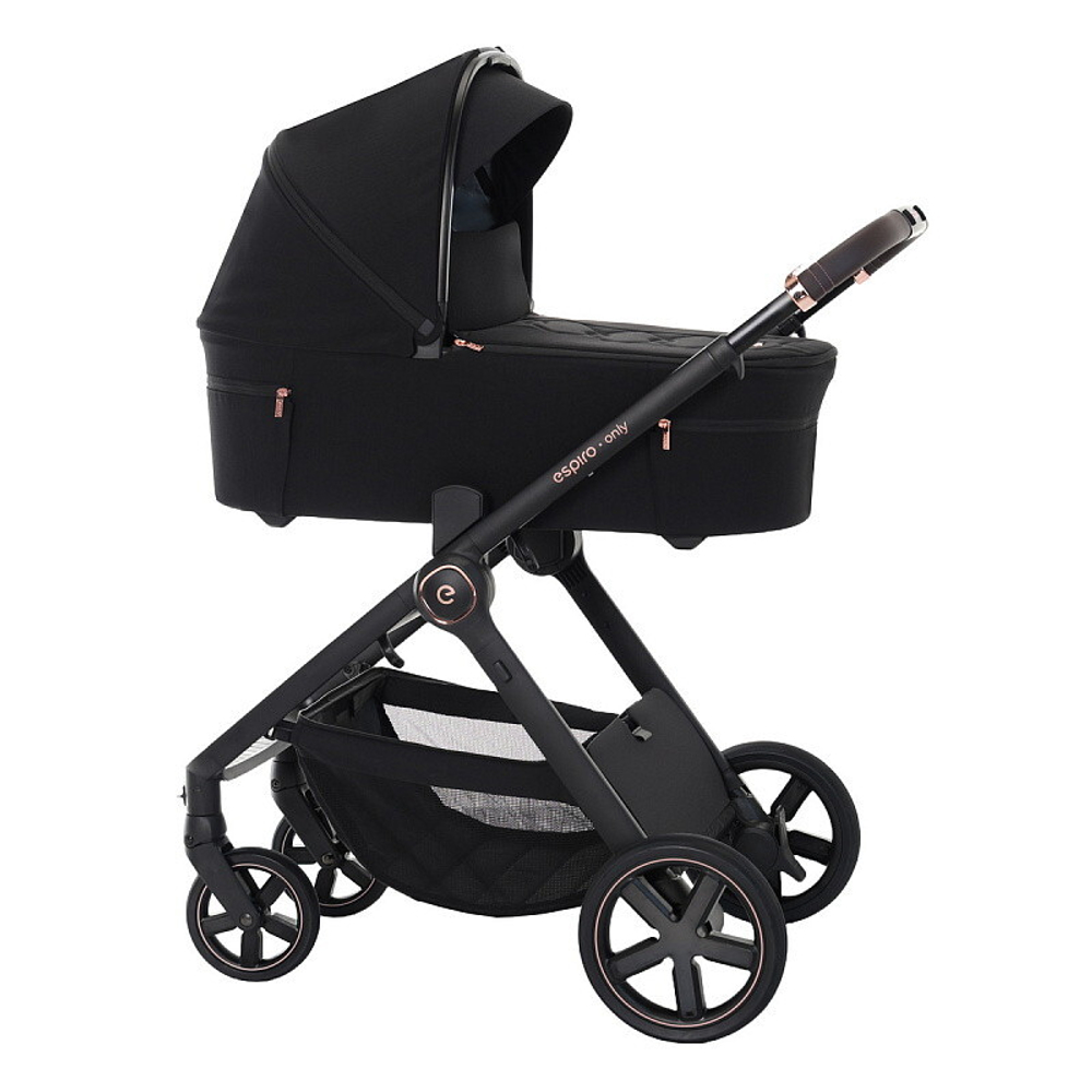 Детская коляска 3 в 1 Espiro Only 2025 и автокресло Pi Gray blue 410 stylish black / Серый/синий (Gray blue 103)