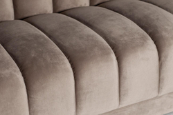 Диван трехместный 74x95x243см Garda Decor велюровый серо-коричневый