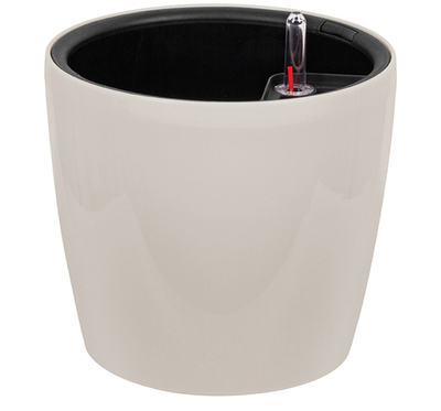Кашпо АНФА 6,0л D220мм H=200мм вставка V=3,8л и автополив, с индикатором уровня воды