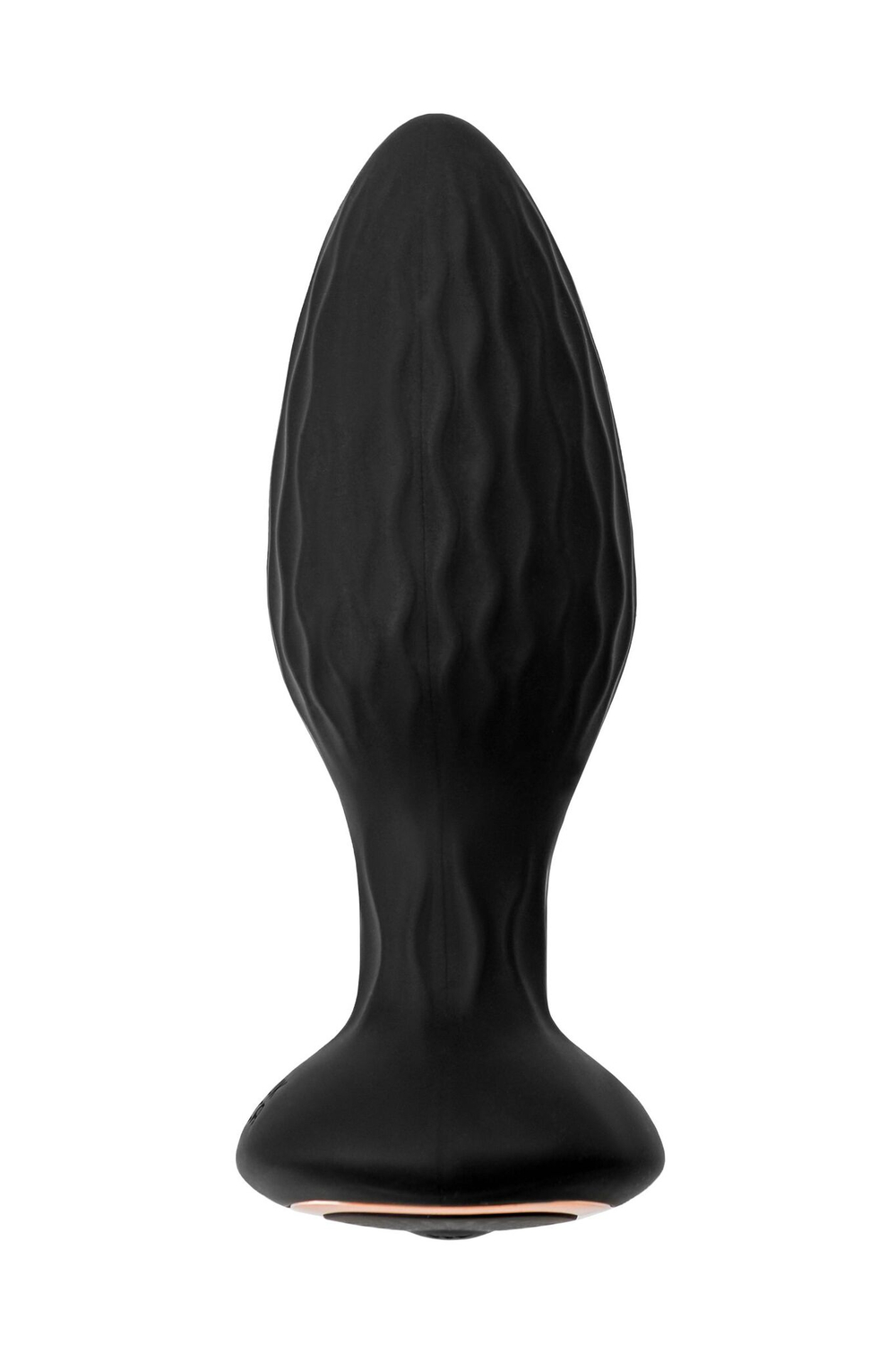 Черная анальная вибровтулка Tucana с ротацией и управлением через приложение